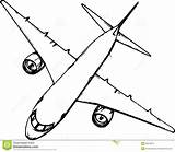Airplane Simple Outline Sketch Drawing Plane Aeroplane Air Drawings Getdrawings Vector sketch template