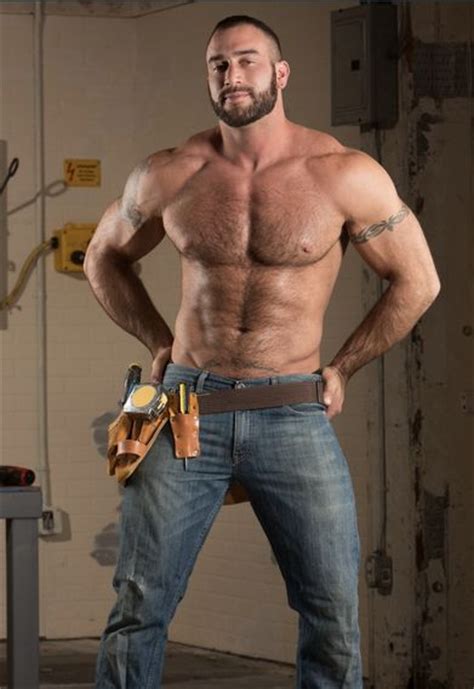 gay adult film star hunk spencer reed as a workman shirtless in bluejeans men pinterest