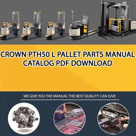 crown pth  pallet parts manual catalog   service manual repair manual