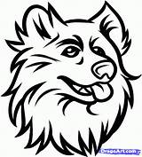 Husky Coloring Pages Dog Popular Draw Huskies Coloringhome sketch template