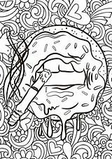 Trippy Stoner Mushroom Weed Doodles Doodle Cannabis Hippy Mushrooms sketch template