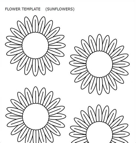sunflower petal template printable hq printable documents