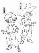 Trunks Dragon Ball Gohan Coloring Son Pages Dbz Goten Color Kids Clipart Krillin Gotenks Waiting Cell Library Popular sketch template