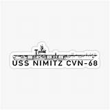 Uss Nimitz Sticker Aircraft Carrier Supercarrier Navy Redbubble Gift sketch template