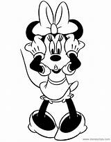 Minnie Coloring Mouse Pages Shocked Disney sketch template