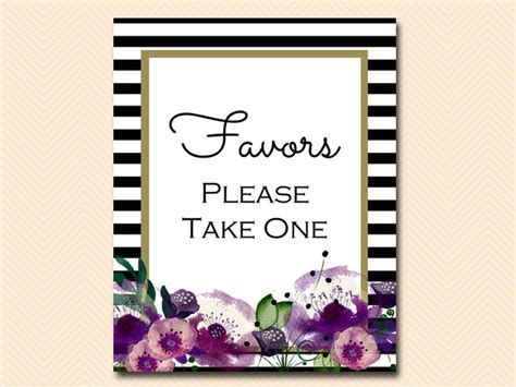 watercolor purple floral signs magical printable