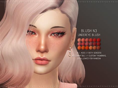 4w25 Blush N3 18 Color Options All Ages Both Sims 4 Sims