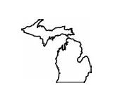 Michigan Outline Map Upper Peninsula Clip Clker State sketch template