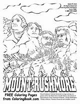 Rushmore Coloring Mount Pages Printable Mt Getcolorings Color sketch template