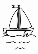 Boat Coloring Pages Printable Drawing Colouring Kids Simple Toddlers Sheets Preschool Choose Board Printables sketch template