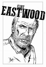 Clint Eastwood sketch template