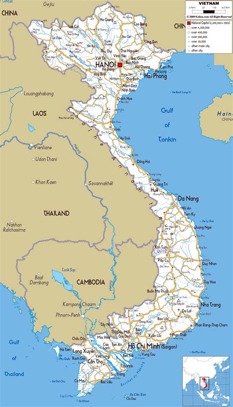 maps  vietnam detailed map  vietnam  english tourist map  vietnam road map