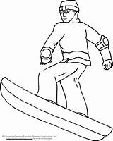 Coloring Pages Snowboard Winter Color Pic Coloringpages Scenery sketch template