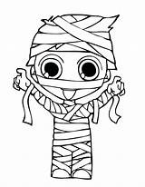Mummy Coloring Pages Halloween October Clipart Kids Printable Color Cute Sheets Baby Mummies Cliparts Drawing Cartoon Mother Young Print Da sketch template