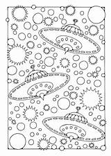 Coloring Ufo Space Printable Pages Robot sketch template