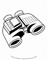 Drawing Binocular Getdrawings Binoculars sketch template