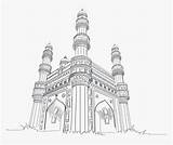 Charminar Hyderabad Pngitem sketch template