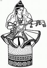 Folk Manipuri Classical Dances Manipur Colouring Dancers Dancer 4to40 Kathak Clipground Mugh Begum sketch template