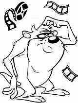 Looney Coloring Tunes Pages Characters Tasmanian Devil sketch template