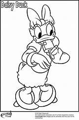 Duck Daisy Coloring Pages Ice Cream Eating Disney Donald Characters sketch template
