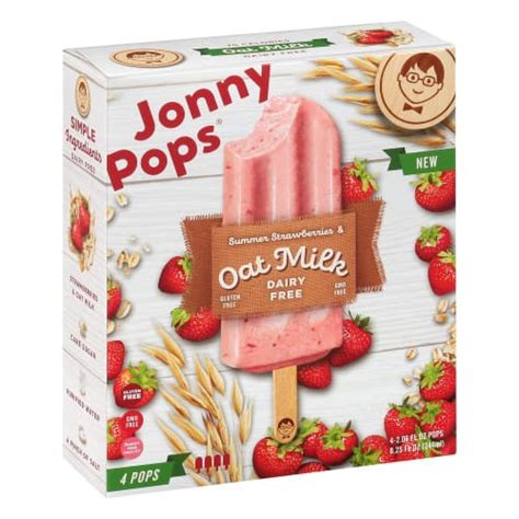 dairy free summer strawberries and oat milk pops jonnypops 4 x 2 1 fl oz