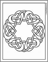 Celtic Coloring Pages Heart Hearts Cross Colorwithfuzzy Printable Scottish Patterns Wreath Irish Knot Designs Mirrored Color Adult Crosses Gaelic Getcolorings sketch template