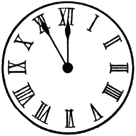 clipart roman numeral clock clip art library