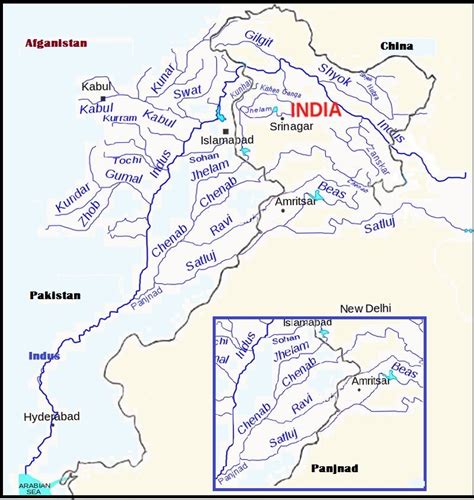 indus sindhu river system geography pcsstudies