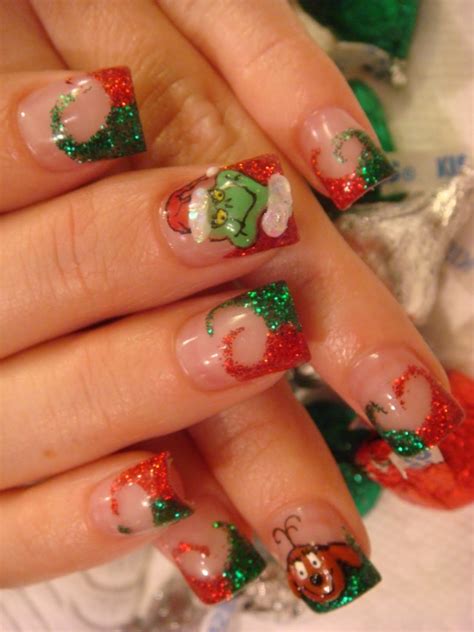 christmas themed nail art designs