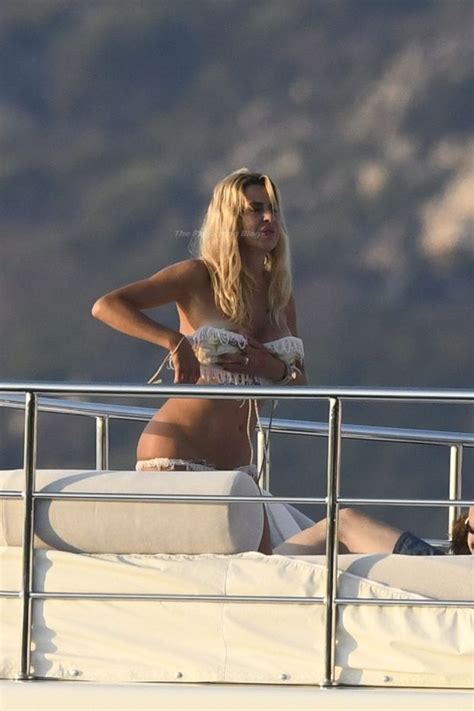 valeria marini shows off her nude boobs and butt on holiday in sardinia