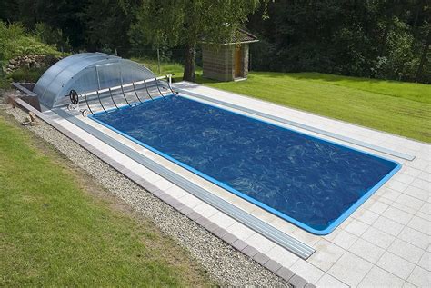 ft aluminum inground solar cover swimming pool solar cover reel black ebay