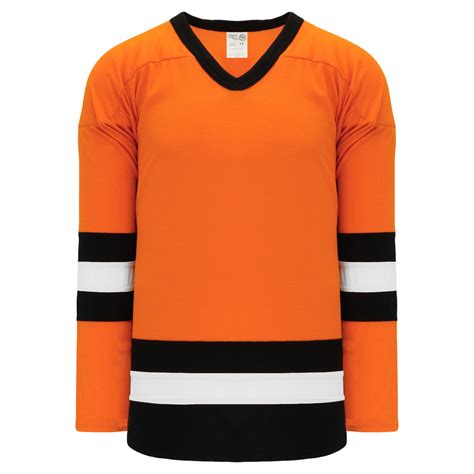 orangeblackwhite league style blank hockey jerseys