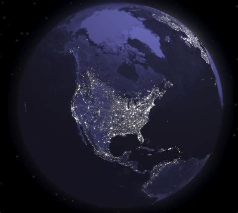 gorgeous earth  space  night united states view cosmos earth  night earth