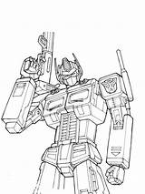 Optimus Transformers Coloring4free sketch template