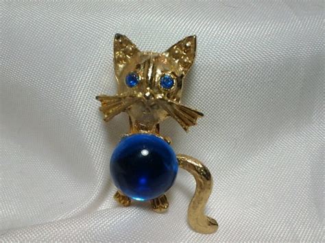 vintage gold electric cobalt blue jelly belly rhinestone
