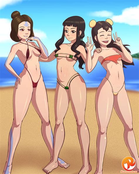 xbooru 3 girls 3girls ass avatar the last airbender