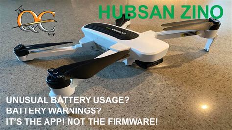 hubsan zino unusual battery usage warnings youtube
