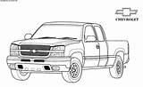 Coloring Pages 4x4 Chevy Trucks Mud Chevrolet Road Off Cars Template Offroad sketch template