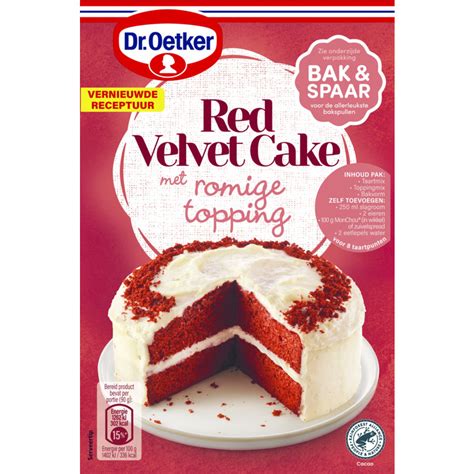 dr oetker red velvet cake met romige topping bestellen ahnl
