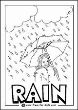 Rainy Weather Colouring Anglais Dxf sketch template