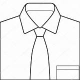 Tie Shirt Coloring Vector Necktie Pages Stock Illustration Print Getcolorings Getdrawings Depositphotos sketch template