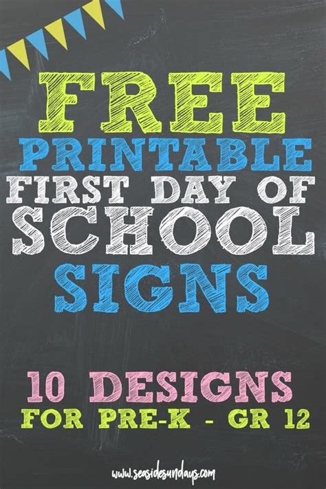 day  preschool sign printable  day  school sign