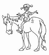 Pippi Coloring Longstocking Pages Horse Bacheca Scegli Printable Una Kids sketch template