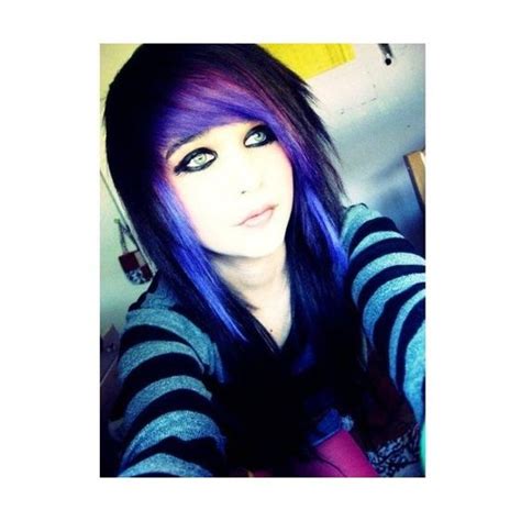 emo girls tumblr found on polyvore awesome hair pinterest
