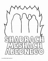 Meshach Shadrach Abednego Coloring Pages Getcolorings Printable Getdrawings sketch template