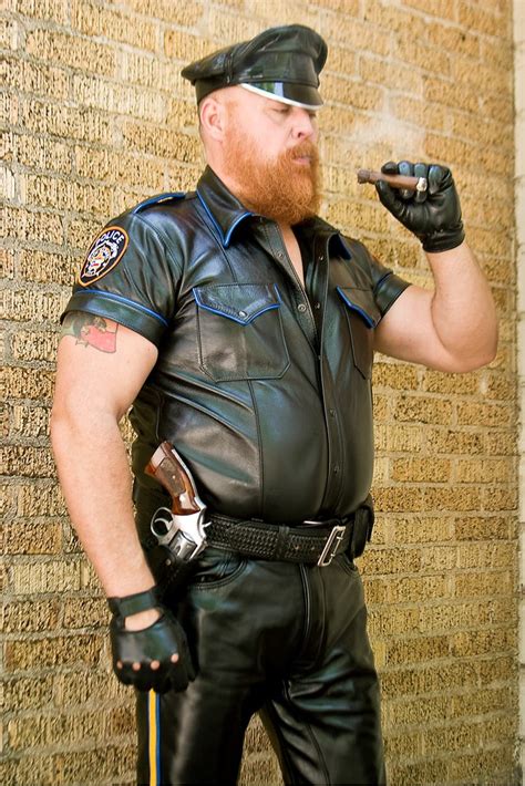 20080621 17 cigar smoking leather cop muscle bear a photo on flickriver
