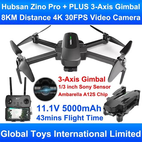 hubsan drone zino pro  avec cardan  axes  camera professionnelle gps  km fpv