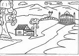 Pemandangan Mewarnai Putih Diwarnai Rumah Alam Tpa Bentuk Kumpulan Dasar Sketsa Kartun Aneka Pantai Lukisan Sederhana Mudah Mewarna Masjid Malam sketch template