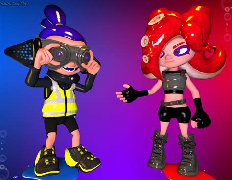 splatoon sfm] inkling and octoling by kameron haru on deviantart