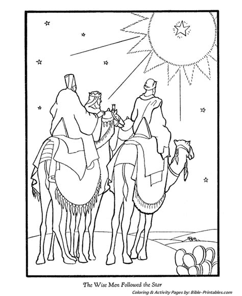 christmas story coloring pages  wise men